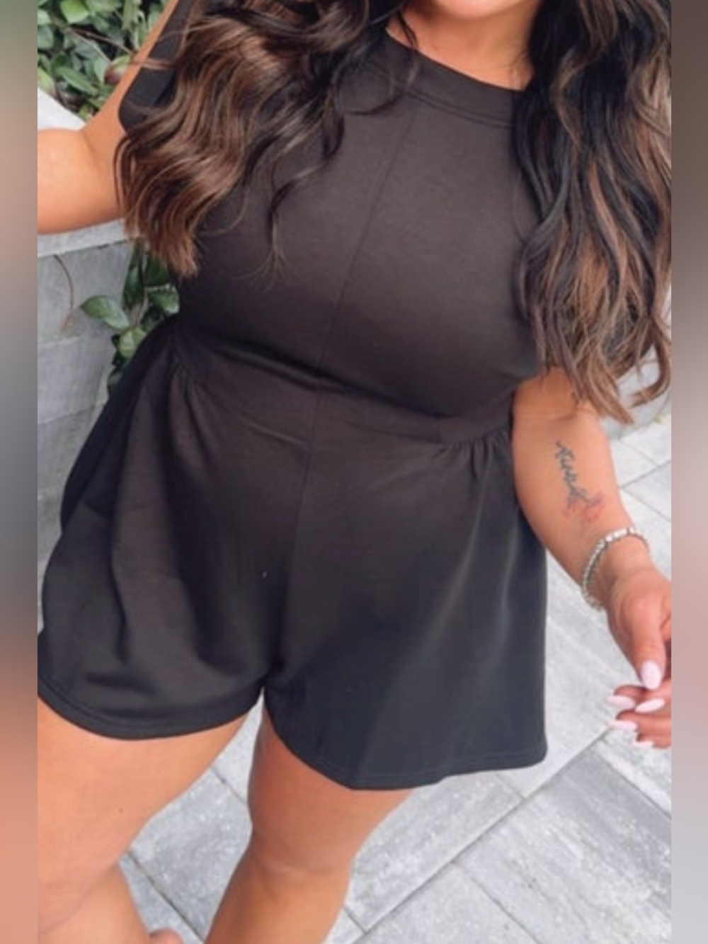Zenana Scuba Open Back Romper NWOT